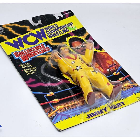 WCW Jimmy Hart Wrestling Figure 1994 LJN Original With Yellow Suit w/Hulk on it - Picture 13 of 13
